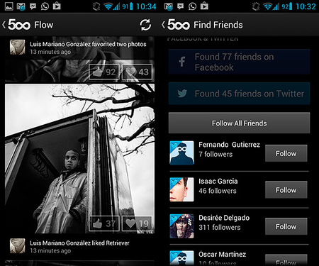 La aplicación de 500px para Android se actualiza de nuevo con importantes novedades