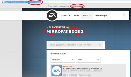 EA coloca 'Mirror's Edge 2' en su web oficial