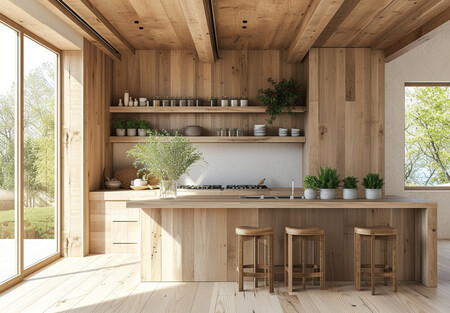 Cocina llena de madera
