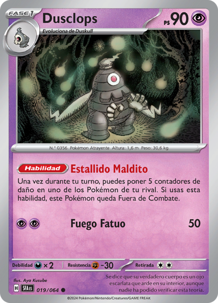 Dusclops Fabula Sombria 19 Tcg