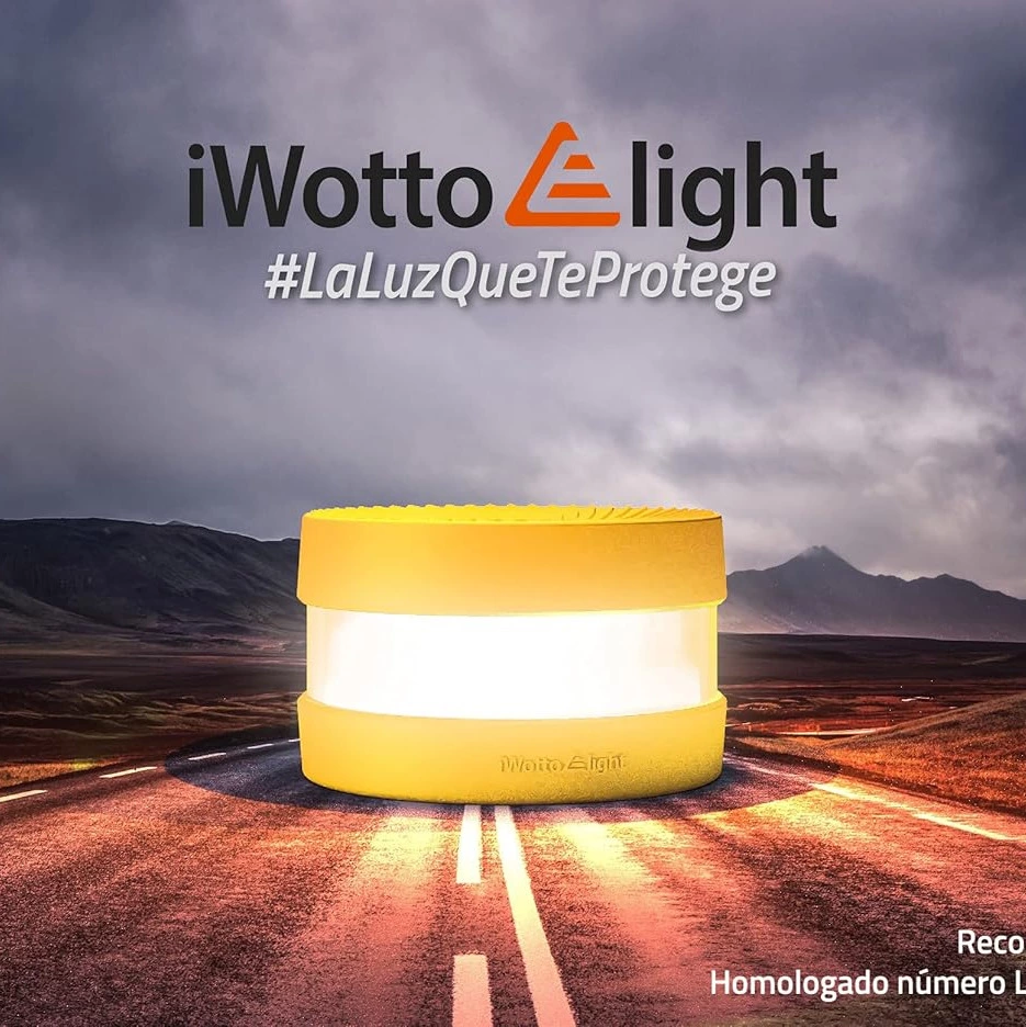 Baliza V16 Homologada con Geolocalización iWottolight
Luz de emergencia conectada con DGT 3.0, eSIM