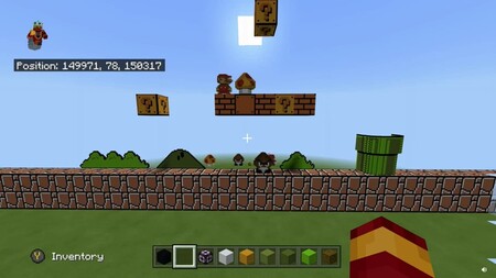 Un jugador de Minecraft recrea el nivel 1-1 del Super Mario Bros. original a escala gigantesca