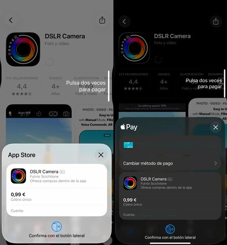 Si el pago del organizador no está verificado (izquierda) no se puede elegir el método propio