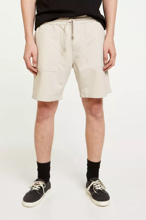 Bermuda felpa ligera bolsillos