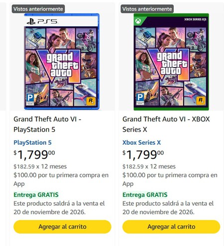 Preventa Gta6 Amazon Mexico