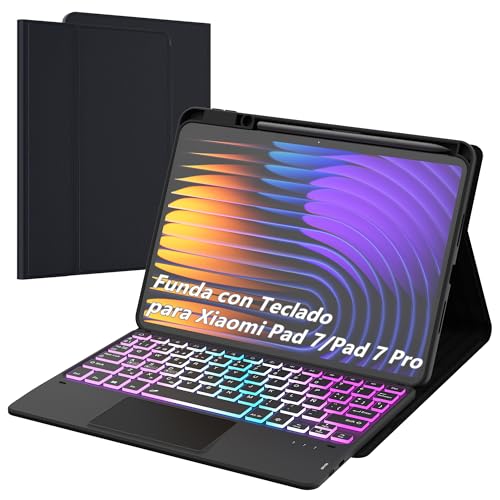 Funda con Teclado Español Ñ para Xiaomi Pad 7 Pro 