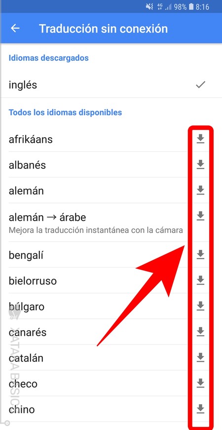 Bajar Idiomas