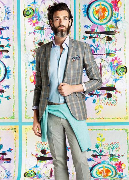 El estilo italo-inglés de Etro para el verano, una nueva interpretación gráfica del check