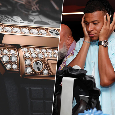 Fuera del campo, Mbappé juega con el tiempo: un reloj de oro y diamantes que captura la esencia de su dinamismo