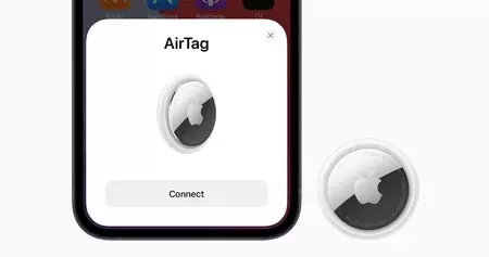 このようにしてAirTagsとiPhoneが連携します。