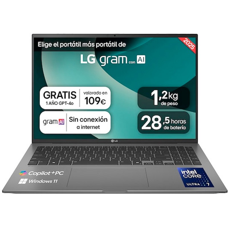 LG Gram AI 16Z90TL-G.AU85BN U7-258V 32GB 512GB 16" W11H