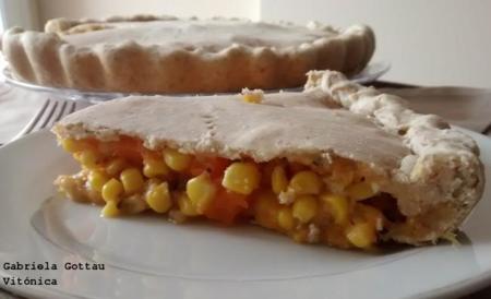 Tarta integral de calabaza y maíz. Receta saludable