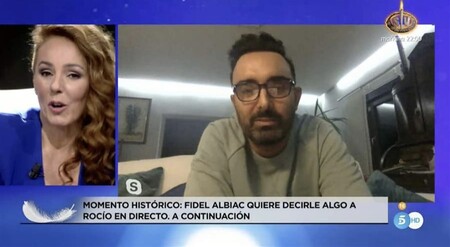 Fidel Albiac aparece en Telecinco con un importante mensaje para su mujer, Rocío Carrasco: "Me produce tanto dolor verla..."