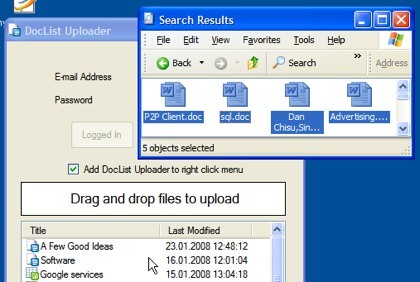 Google Docs Uploader, subiendo archivos desde el escritorio de Windows