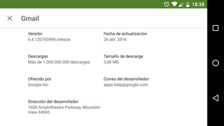 Google Play Store ahora te informa del tamaño de descarga de las actualizaciones
