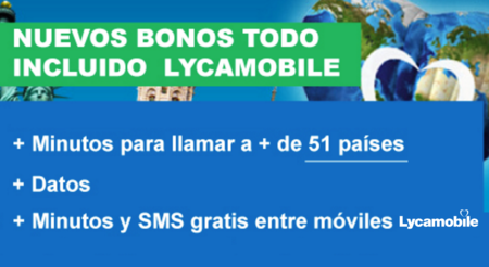 Lycamobile renueva su oferta de bonos con minutos internacionales incluidos a 51 países