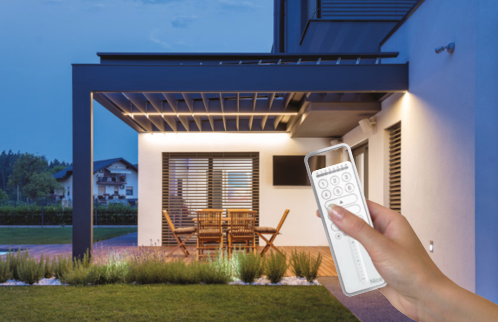 Este sistema permite automatizar la pérgola de casa para no sufrir las inclemencias del tiempo