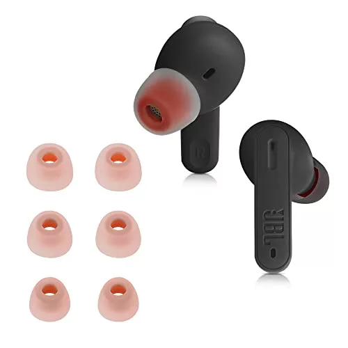 kwmobile 6 Almohadillas Compatible con JBL Tune 230 NC TWS / T230NC - Eartips para Cascos - 3 tamaños S M L - Blanco