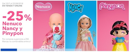 25% de descuento en Toys 'r us en más de 100 sets de Nenuco, Nancy y Pinypon