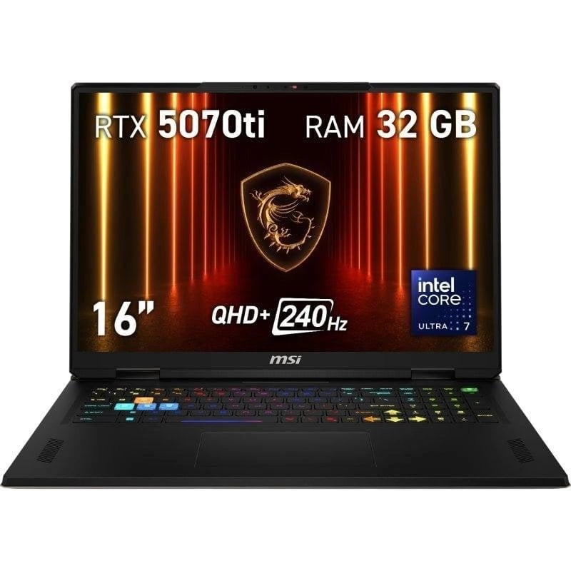 MSI Vector 16 HX AI A2XWHG-097XES Intel Core Ultra 7 255HX 32GB 1TB SSD RTX 5070 Ti 16"