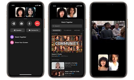 Messenger ビデオ会議を使用してビデオを一緒に視聴するプロセス。フェイスブックの画像