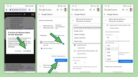 descargar archivo de álbumes google