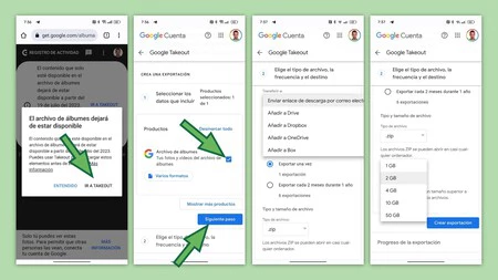 Googleアルバムファイルをダウンロード
