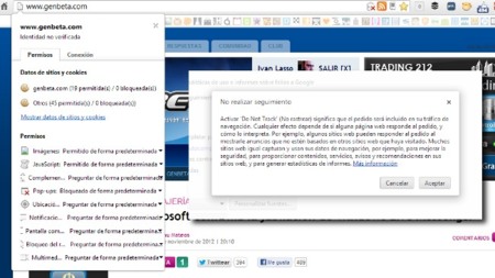 Chrome incorpora Do not track en su versión 23 junto con otras novedades