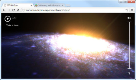 Visita 100.000 estrellas de la mano del Google Data Arts Team. La imagen de la semana