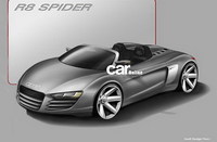 Boceto oficial del Audi R8 Spider