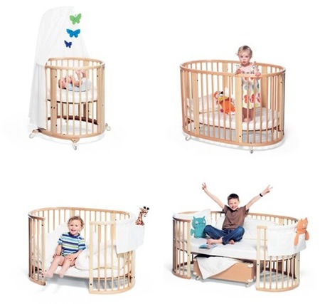 Muebles evolutivos para que la habitación del bebé crezca con él. Cunas