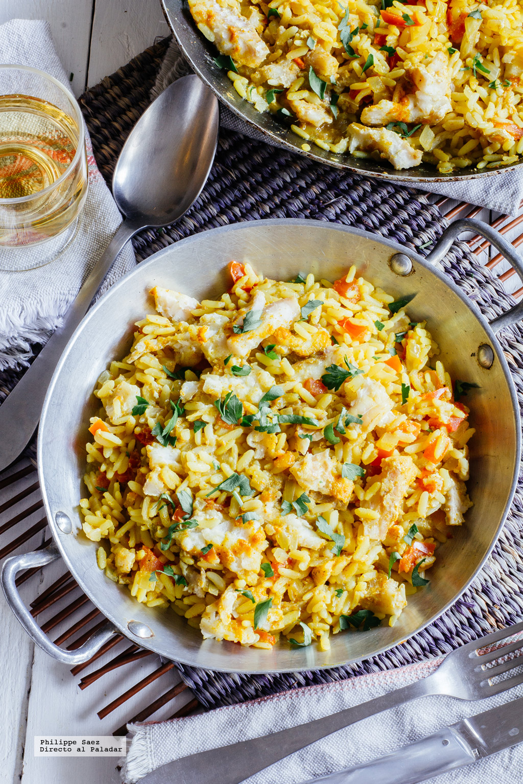 Arroz con pescado al curry. Receta fácil
