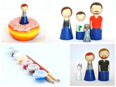 El Pez Volador, muñecos de madera personalizados handmade 