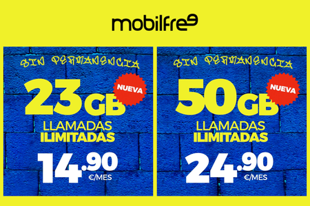 Mobilfree añade hasta 10 GB adicionales sin coste en su última renovación de tarifas: ahora con 50 GB por 24,90 euros