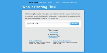 WhoIsHostingThis, conociendo el servicio de alojamiento que está tras una web