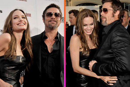 Angelina Jolie y Brad Pitt muy sonrientes en Los Ángeles