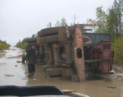 carreteras rusas en mal estado