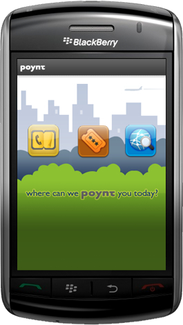 Poynt, localizando con la BlackBerry