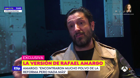 Rafael Amargo da la cara por primera vez en televisión: esta es su versión sobre la detención policial