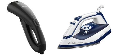 Dos cupones de descuento de Amazon en sendas planchas de vapor Kealive y Aicok. Las rebajas son de hasta el 60% 