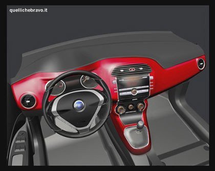 Bocetos del interior del Fiat Bravo