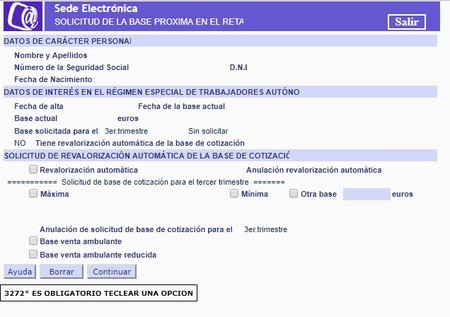 Cambio Base Cotizacion