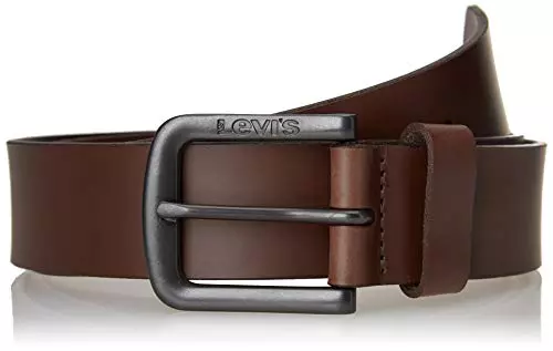 Levi's Seine Metal cinturón, Marrón Oscuro, 90 para Hombre