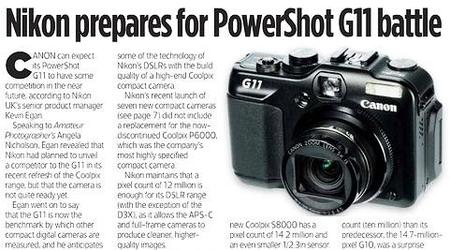 Nikon podría presentar en breve una rival para la Canon G11