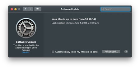 macOS 10.14 Mojave se lleva las actualizaciones del sistema a un nuevo panel de Preferencias