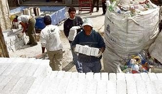 Casas fabricadas con ladrillos de plástico