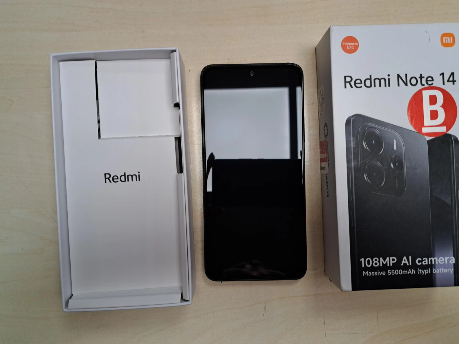 REACONDICIONADO Xiaomi Redmi Note 14, Negro, 256 GB, 8 GB RAM, 6.67" AMOLED FHD