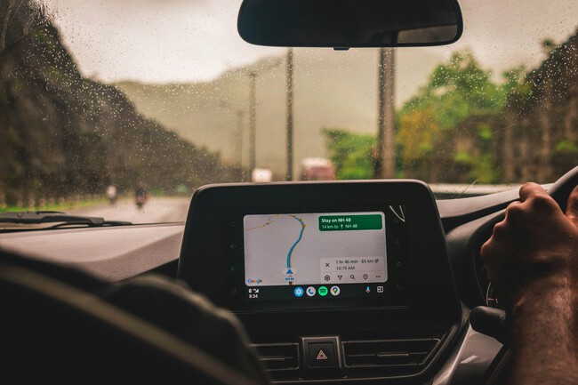 Coche Con Android Auto Encendido