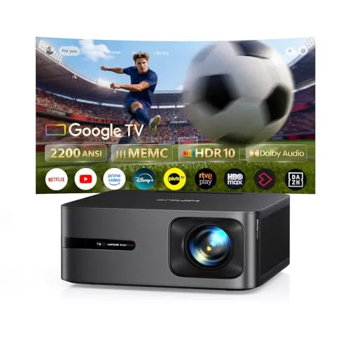 Proyector 4K | 2200 ANSI Brillo | Google TV 14.0 Integrado | Audio Dolby 56W
