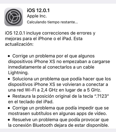 iOS 12.0.1 ya está disponible para solucionar los problemas de carga de algunos iPhone XS